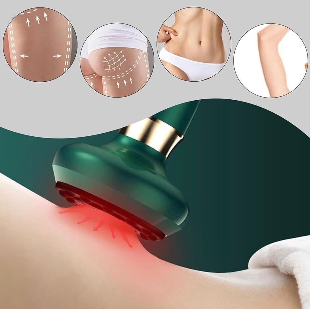 MASSAGGIATORE ANTI CELLULITE CORPO GAMBE GLUTEI ASPIRAZIONE REGOLABILE PRESSIONE CALORE - 2