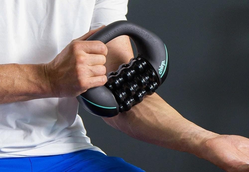 MASSAGGIATORE A RULLO ELETTRICO SOLLIEVO MUSCOLARE CORPO BATTERIA RICARICABILE ERGONOMICA - 3