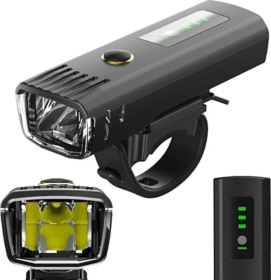 LUCE ANTERIORE PROFESSIONALE PER BICICLETTA A LED RICARICABILE USB IMPERMEABILE Q-D400 - 7