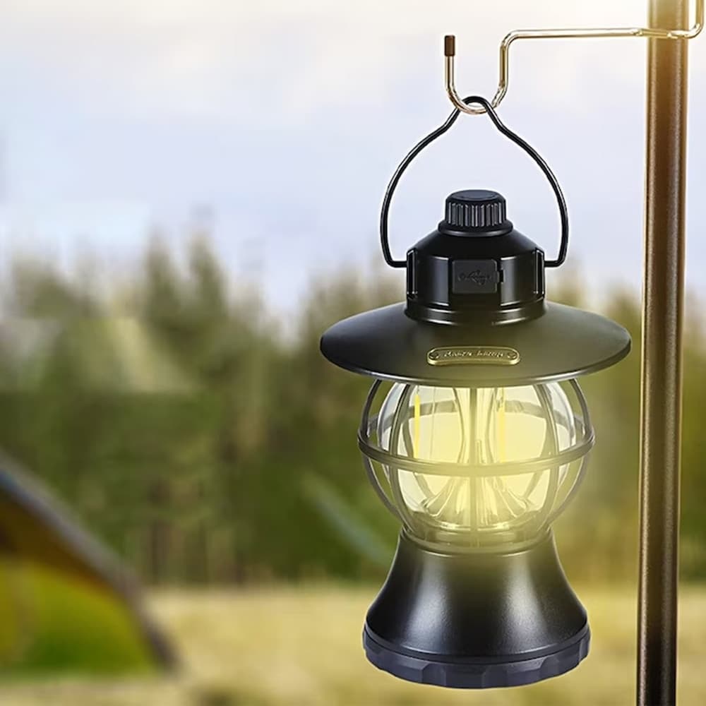 LAMPADA DA CAMPEGGIO MULTIFUNZIONALE LED PORTATILE LANTERNA RETRÒ PER ESCURSIONISMO Q-LY32 - 3