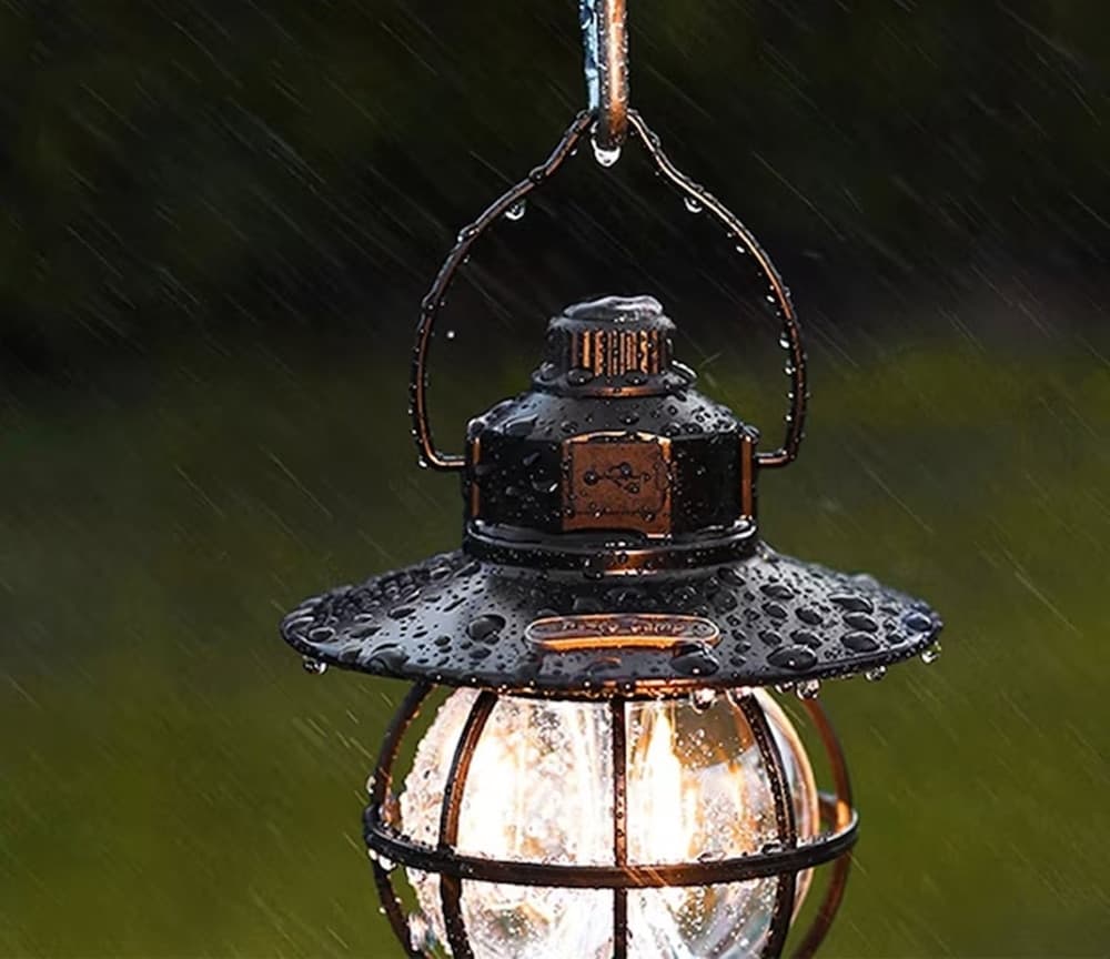 LAMPADA DA CAMPEGGIO MULTIFUNZIONALE LED PORTATILE LANTERNA RETRÒ PER ESCURSIONISMO Q-LY32 - 6