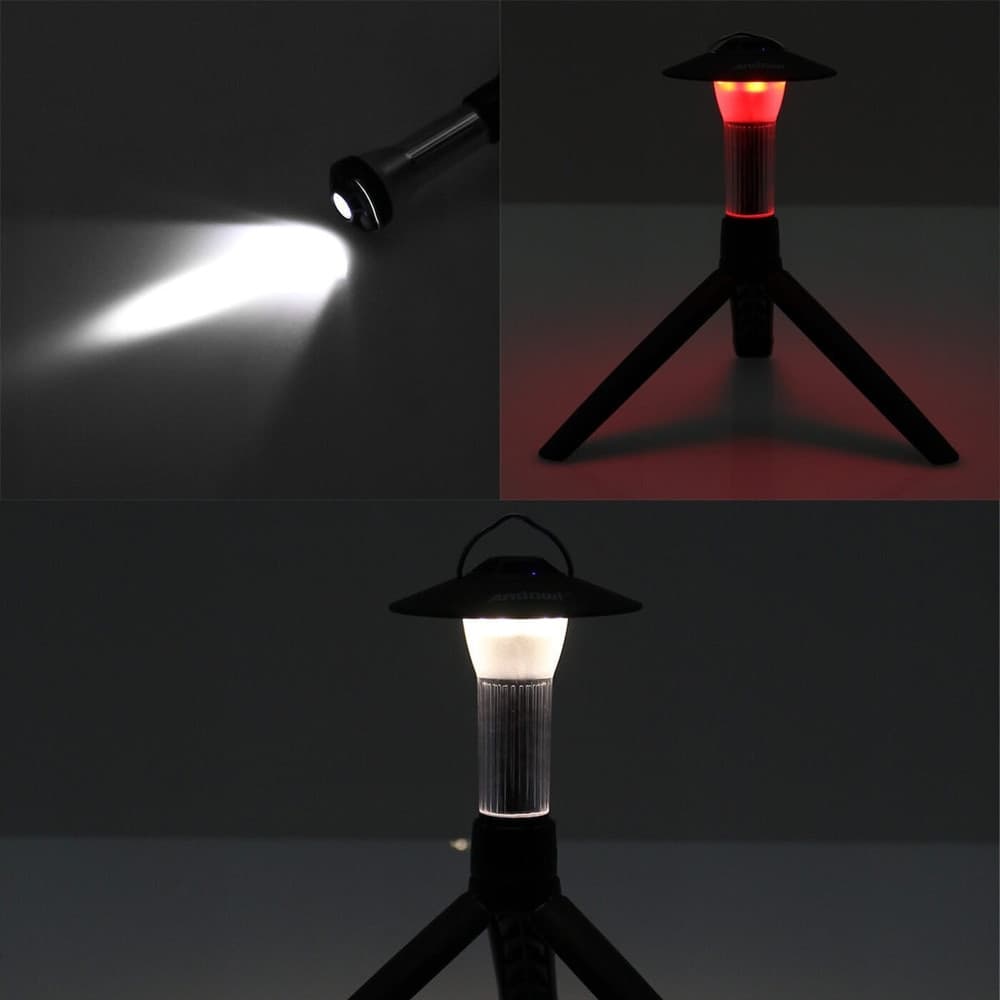 LANTERNA TORCIA DA CAMPEGGIO ELETTRICA RICARICABILE DOPPIA LUCE A LED 100LM GANCIO Q-LY97 - 4