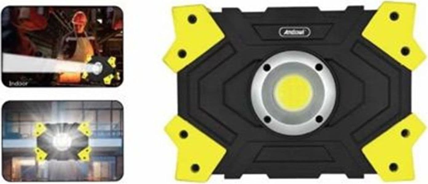 LAMPADA PORTATILE FARETTO LUCE DA LAVORO A LED COB 1200 LUMEN BATTERIA 4500 MAH Q-GZ20W - 3