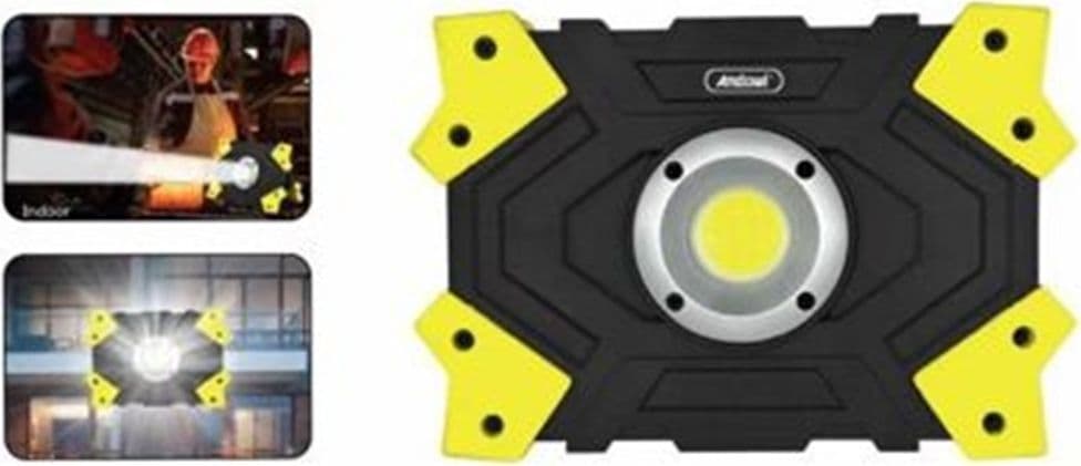 LAMPADA PORTATILE FARETTO LUCE DA LAVORO A LED COB 1200 LUMEN BATTERIA 4500 MAH Q-GZ20W - 3