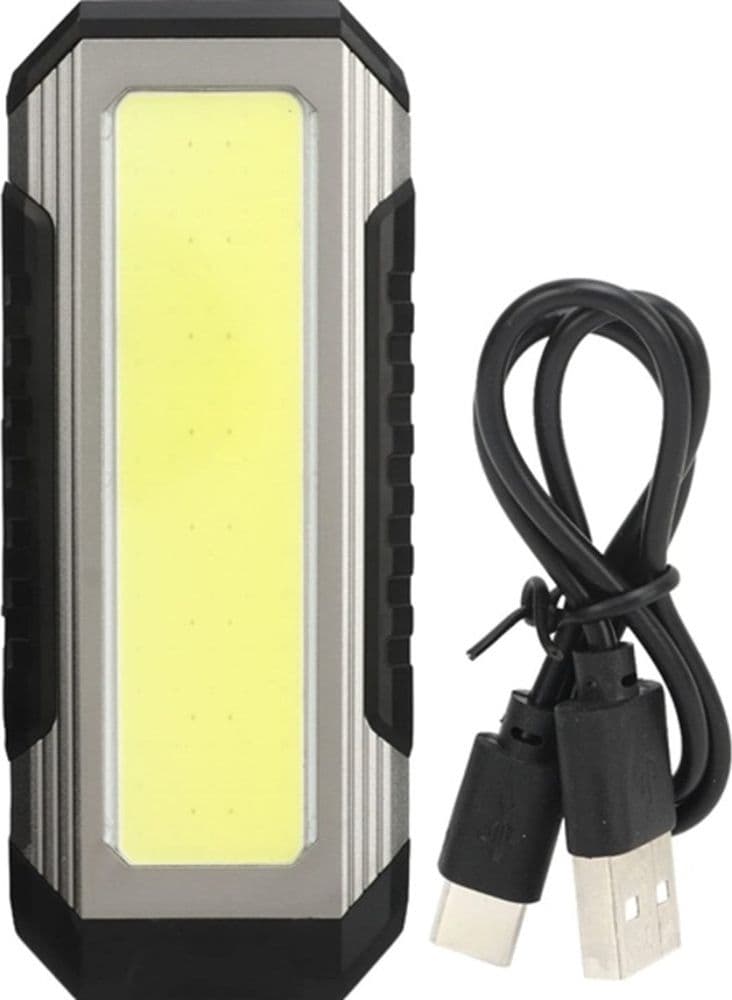 LAMPADA DA LAVORO LED + COB Q-D77 RICARICABILE USB CON GANCIO 7 MODALITÀ ILLUMINAZIONE - 3