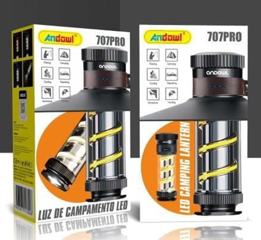 LANTERNA LUCE DA CAMPEGGIO LAMPADA EMERGENZA TORCIA LED PORTATILE ESCURSIONISMO 707PRO - 2