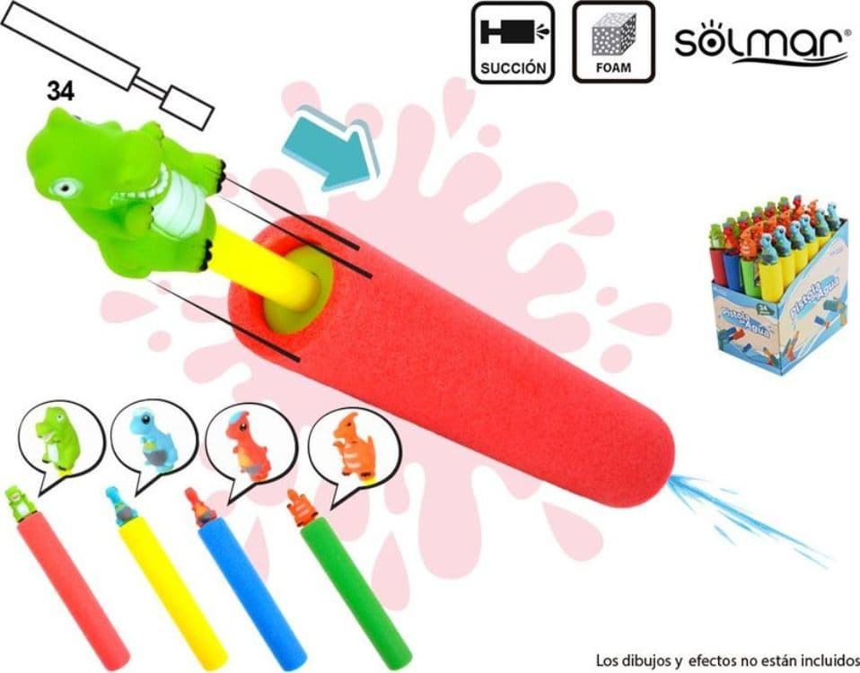 Pistola Acqua Foam 34 cm con Animale Spara Acqua Bambini Gioco Estivo - 2
