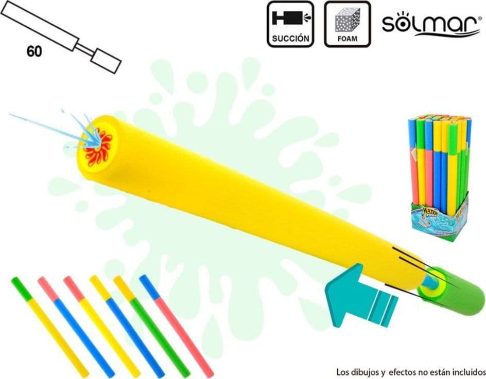 Pistola Acqua Foam 60cm Maxi Spara Acqua Potente Gioco Estivo Mare Piscina - 2