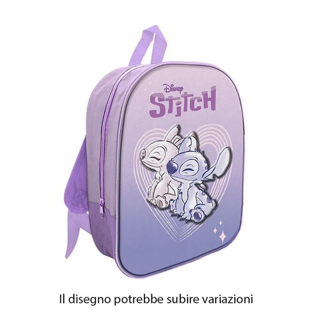 ZAINO ZAINETTO 3D PER ASILO BAMBINI STITCH E ANGEL TEMPO LIBERO SCUOLA VIAGGIO 674204A - 2