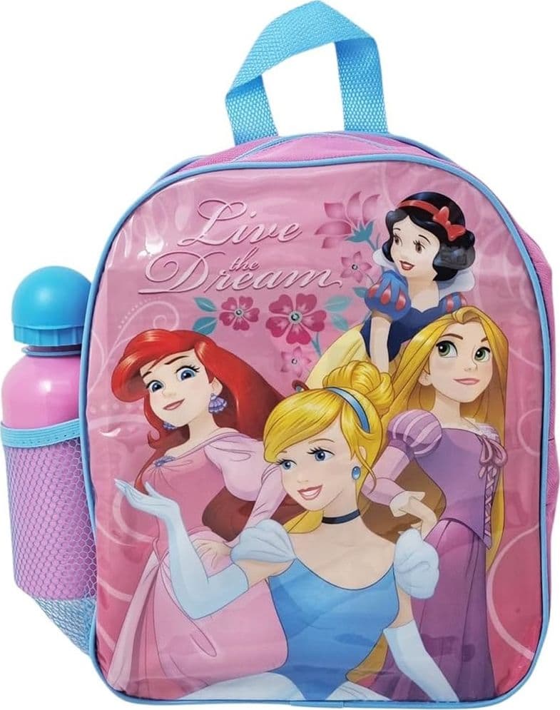 ZAINO ZAINETTO ASILO 30CM PRINCIPESSE CON BORRACCIA ALLUMINIO SCUOLA TEMPO LIBERO 672736A - 3