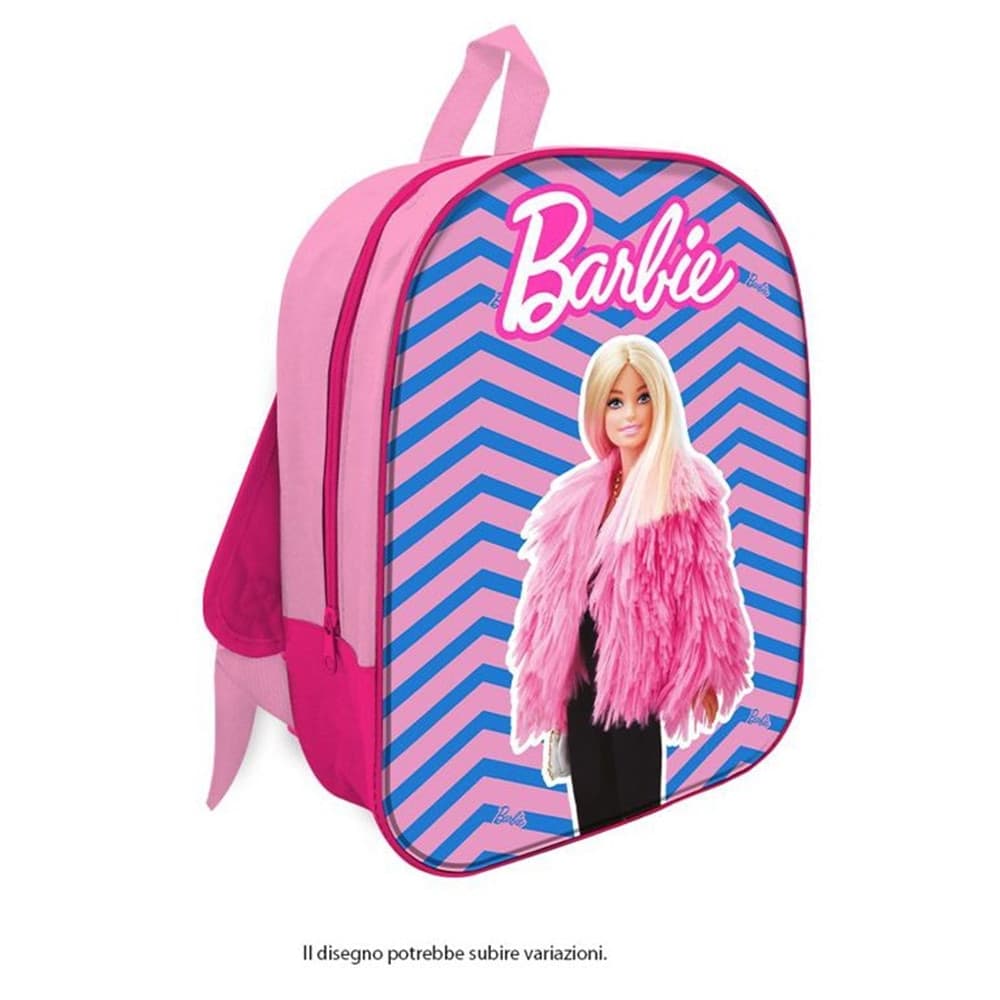 ZAINO ZAINETTO 30 CM DESIGN BARBIE CON ZIP PER SCUOLA ASILO TEMPO LIBERO BAMBINE 968234 - 2