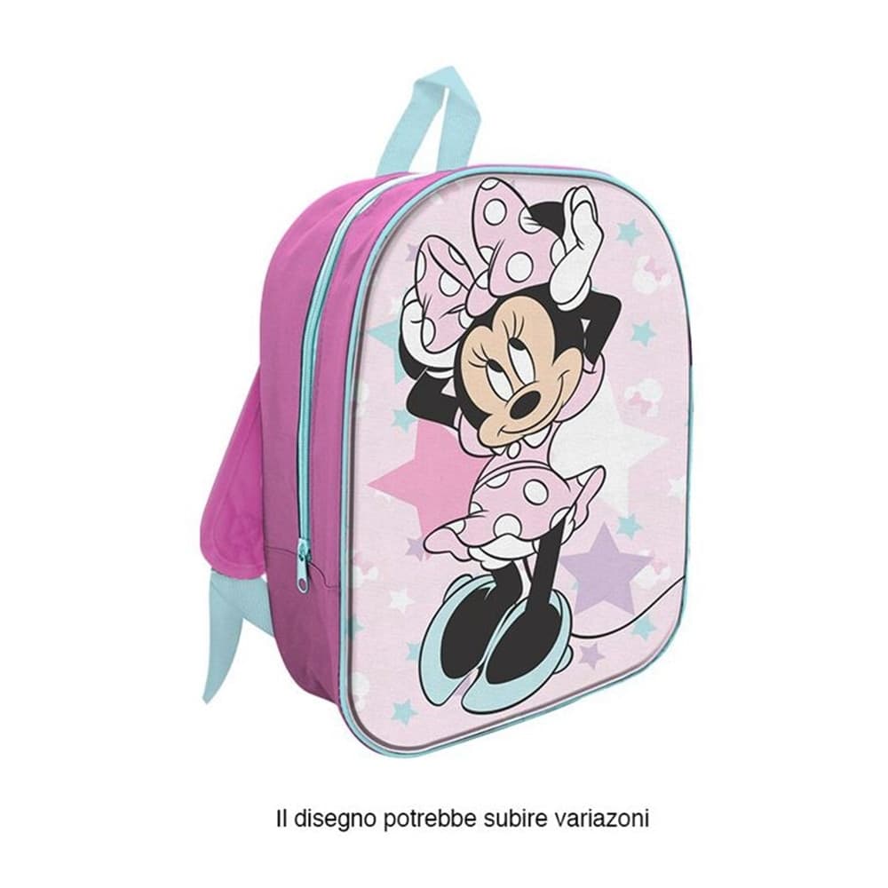 ZAINO ZAINETTO ASILO 3D MINNIE CON SPALLACCI IMBOTTITI REGOLABILI AMPIO SCOMPARTO 673221A - 2
