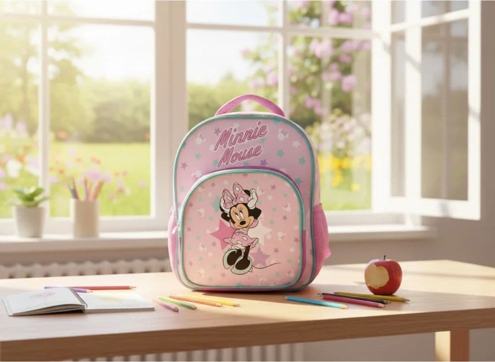 ZAINO ZAINETTO ASILO MINNIE CON TASCA DELUXE 30 CM PER SCUOLA VIAGGI BAMBINE 672927A - 3
