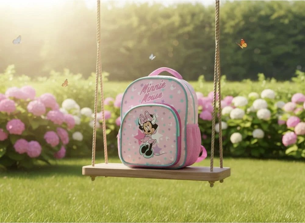 ZAINO ZAINETTO ASILO MINNIE CON TASCA DELUXE 30 CM PER SCUOLA VIAGGI BAMBINE 672927A - 4