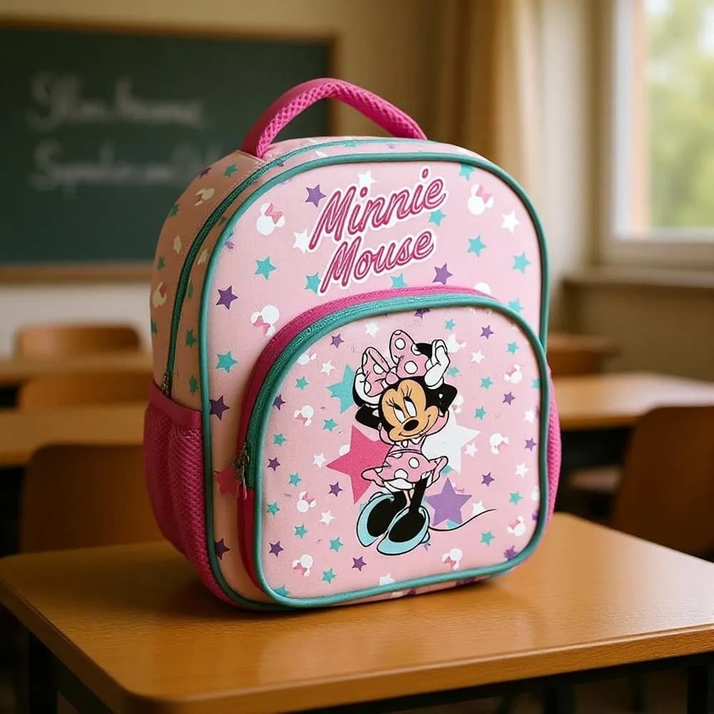 ZAINO ZAINETTO ASILO MINNIE CON TASCA DELUXE 30 CM PER SCUOLA VIAGGI BAMBINE 672927A - 6