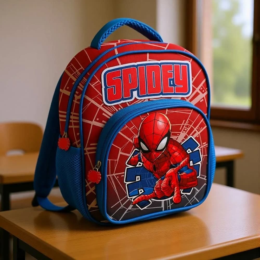 ZAINO ZAINETTO ASILO SPIDEY CON TASCA DELUXE 30 CM PER SCUOLA VIAGGI BAMBINI 672880A - 5