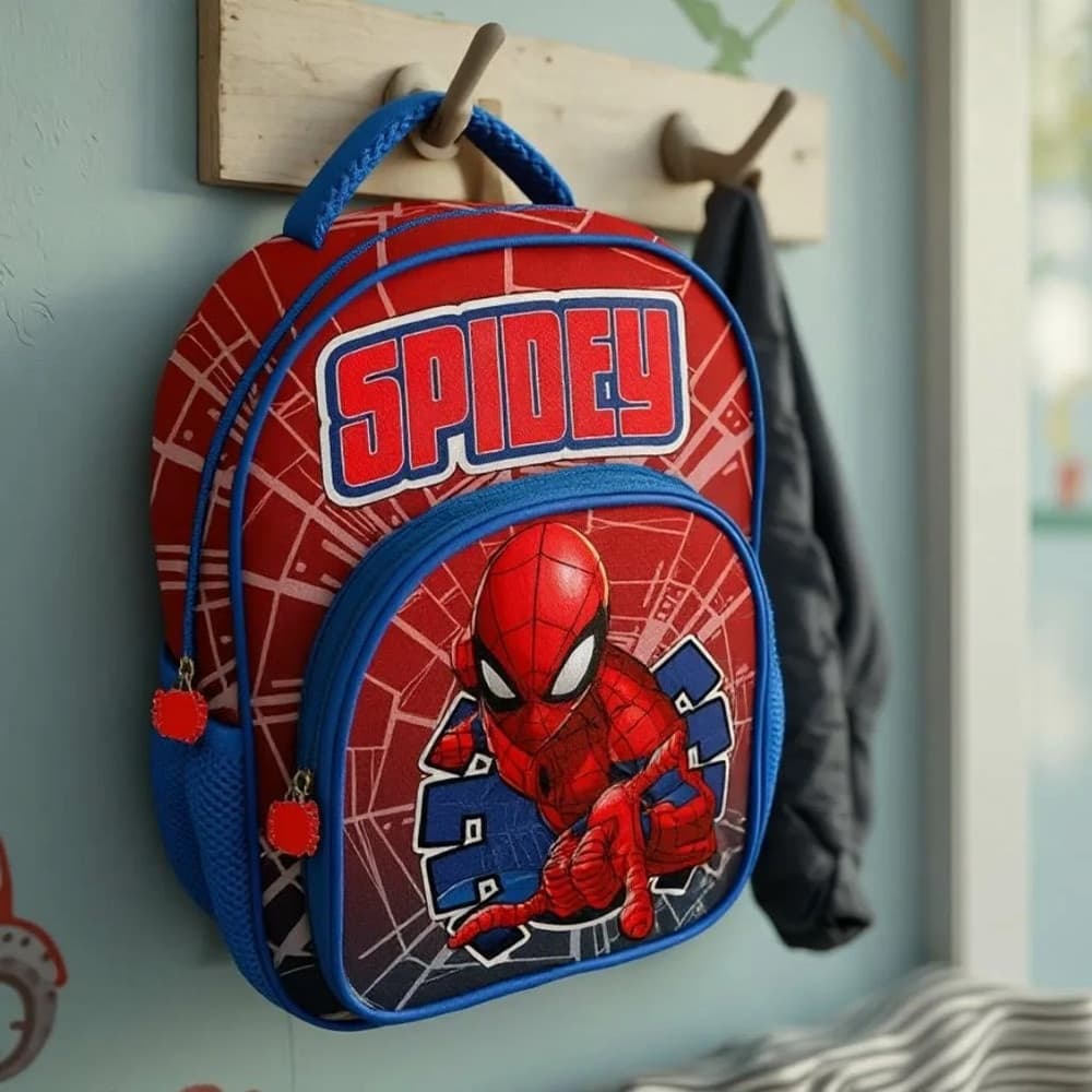 ZAINO ZAINETTO ASILO SPIDEY CON TASCA DELUXE 30 CM PER SCUOLA VIAGGI BAMBINI 672880A - 6