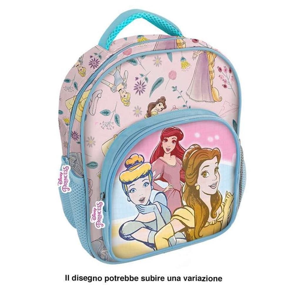 ZAINO ZAINETTO ASILO PRINCIPESSE CON TASCA DELUXE 30CM PER SCUOLA VIAGGI BAMBINE 672934A - 2