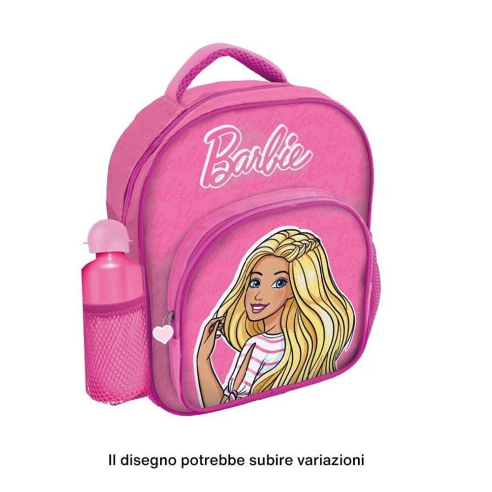 ZAINO ZAINETTO ASILO BARBIE 30 CM CON TASCA DELUXE BORRACCIA PER SCUOLA VIAGGI 966889 - 2