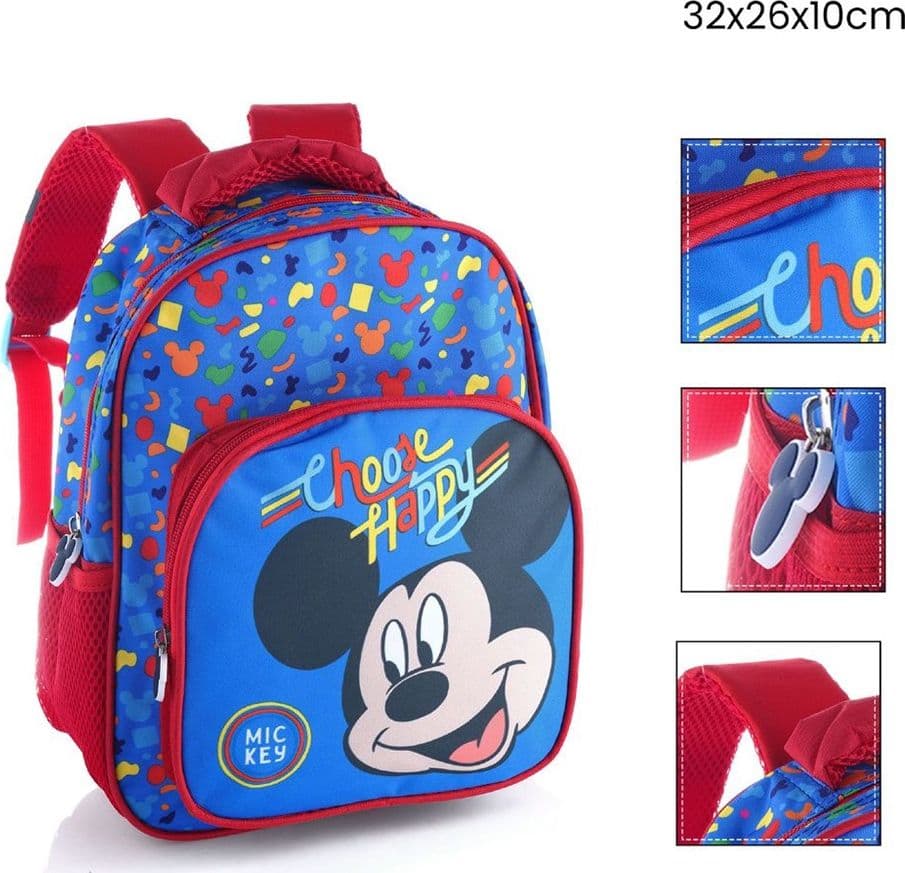 ZAINO ZAINETTO ASILO MICKEY TOPOLINO CON TASCA DELUXE PER SCUOLA VIAGGI BAMBINI 947192 - 2