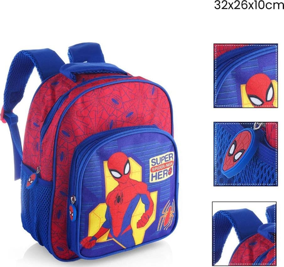 ZAINO ZAINETTO ASILO SPIDERMAN CON TASCA DELUXE PER SCUOLA VIAGGI BAMBINI 947208 - 2