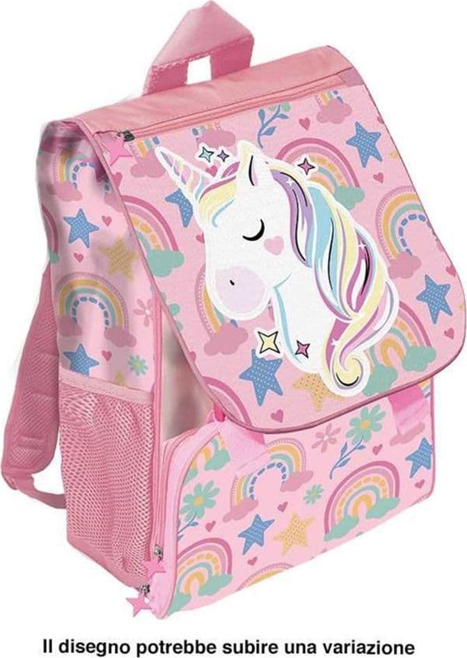 ZAINO ESTENSIBILE PREMIUM 40CM GRAFICA UNICORNO BAMBINA PER SCUOLA ELEMENTARE 958105 - 2