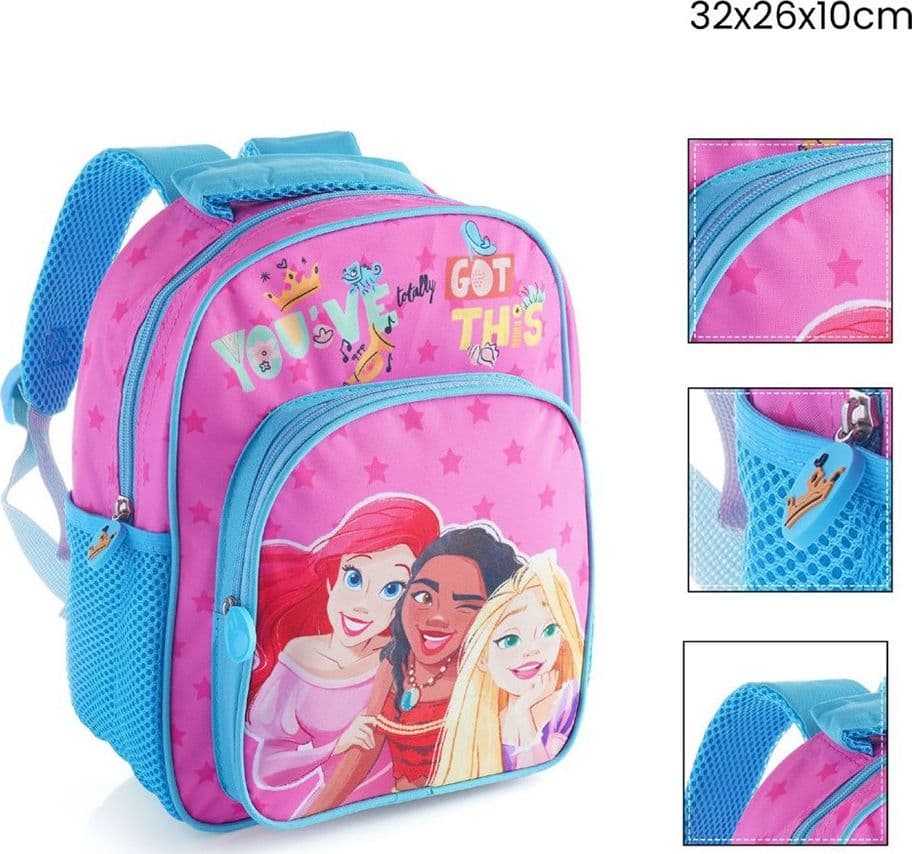 ZAINO ZAINETTO ASILO PRINCIPESSE CON TASCA DELUXE PER SCUOLA VIAGGI BAMBINA 658303A - 2