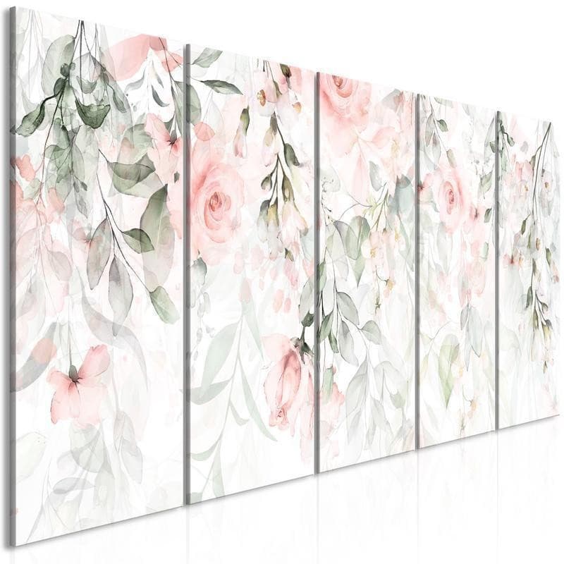 Quadro  Waterfall of Roses (5 Parts) Narrow  First Variant - 6