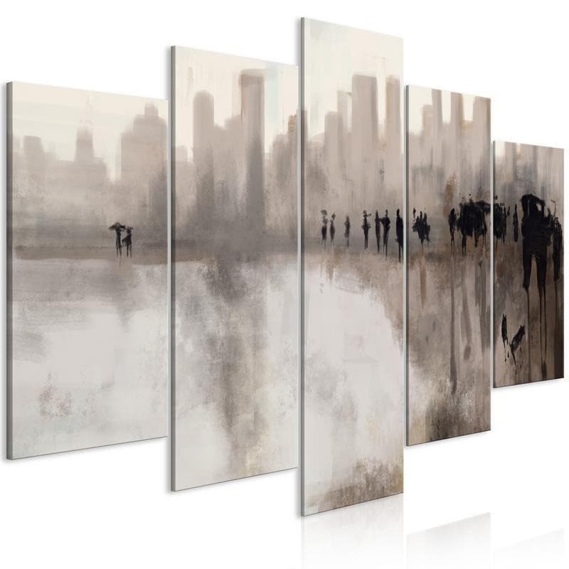 Quadro  City in the Rain (5 Parts) Wide - 6