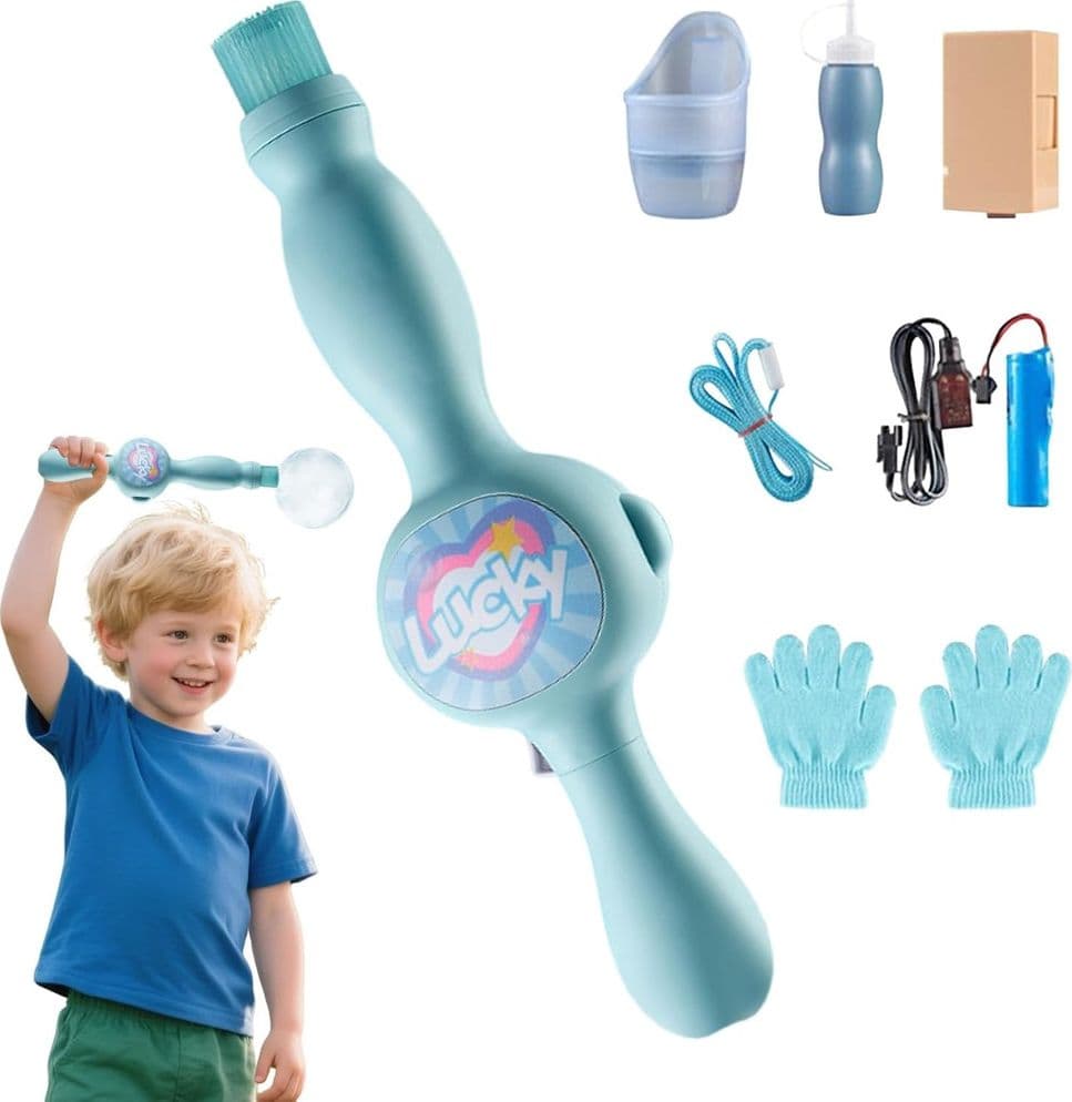MACCHINA PER BOLLE DI FUMO LUCE COLORATA PER FESTE GIOCATTOLO SPIAGGIA PORTATILE BAMBINI - 3