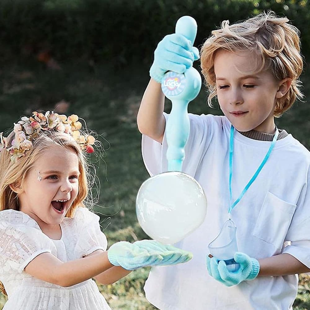 MACCHINA PER BOLLE DI FUMO LUCE COLORATA PER FESTE GIOCATTOLO SPIAGGIA PORTATILE BAMBINI - 5