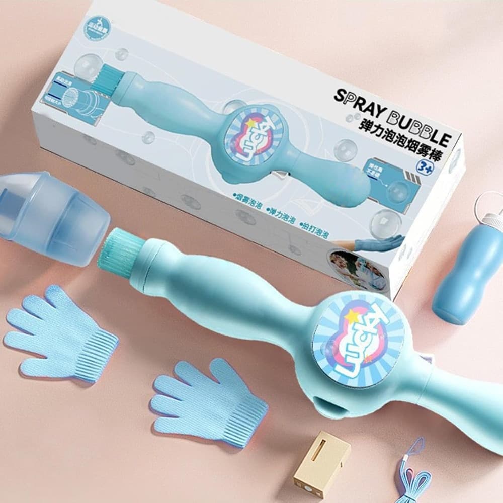 MACCHINA PER BOLLE DI FUMO LUCE COLORATA PER FESTE GIOCATTOLO SPIAGGIA PORTATILE BAMBINI - 9