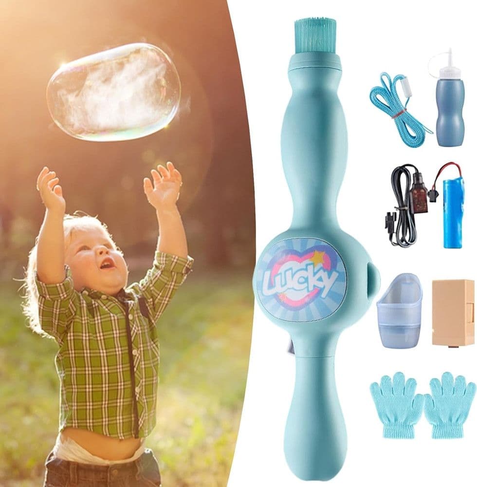 MACCHINA PER BOLLE DI FUMO LUCE COLORATA PER FESTE GIOCATTOLO SPIAGGIA PORTATILE BAMBINI - 10