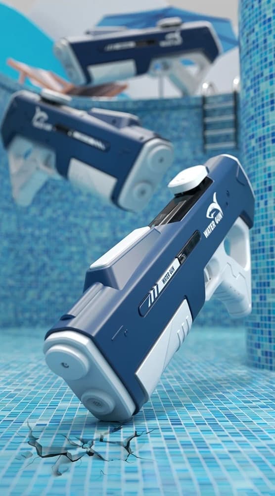 PISTOLA AD ACQUA ELETTRICA AUTOMATICA DA 62CM PER BAMBINI AD ALTA PRESSIONE GIOCATTOLO - 4