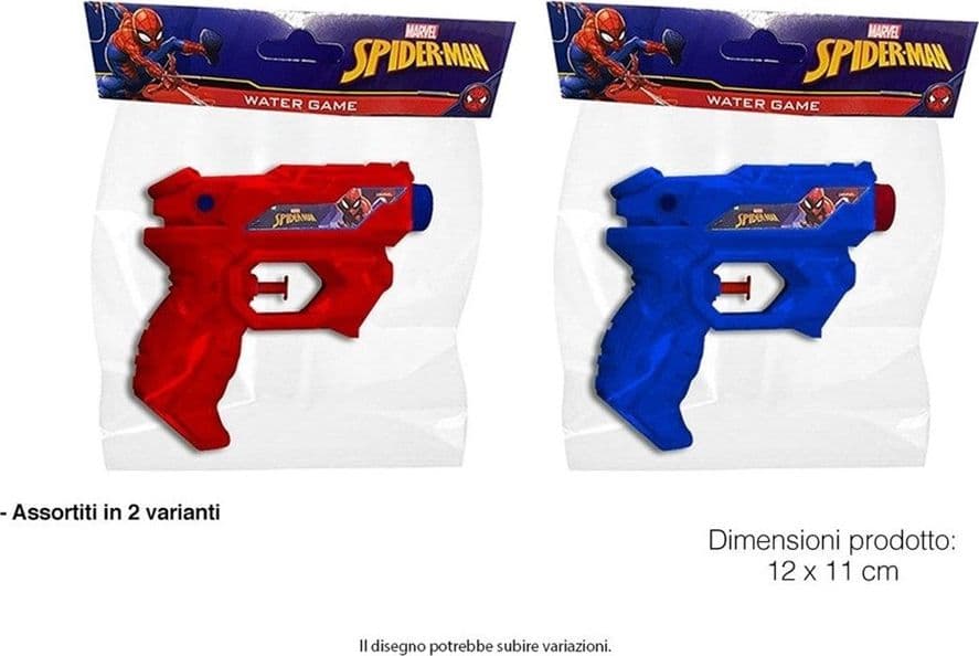 PISTOLA AD ACQUA GIOCATTOLO SPIDER-MAN PER BAMBINI SERBATOIO 100ML 2 COLORI 218380 - 2