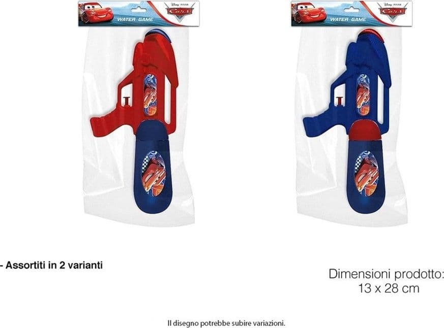 PISTOLA AD ACQUA GRAFICHE CARS DA 250 ML GIOCATTOLO PER BAMBINI 2 COLORI 218540 - 2
