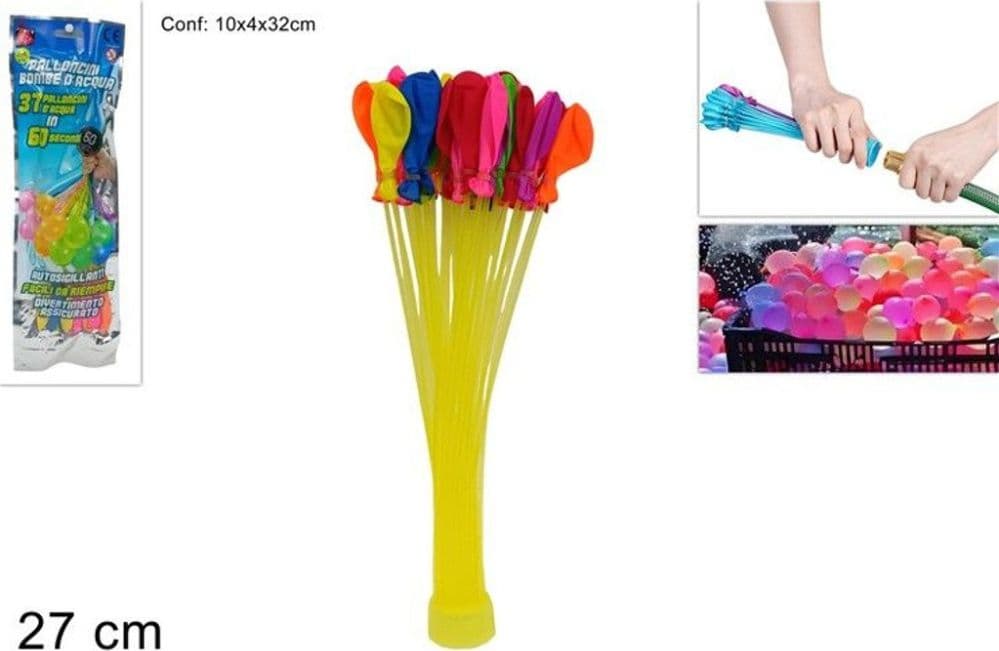Palloncini ad acqua con attacco rapido 27 cm set colorato riempimento veloce estate bambini - 3