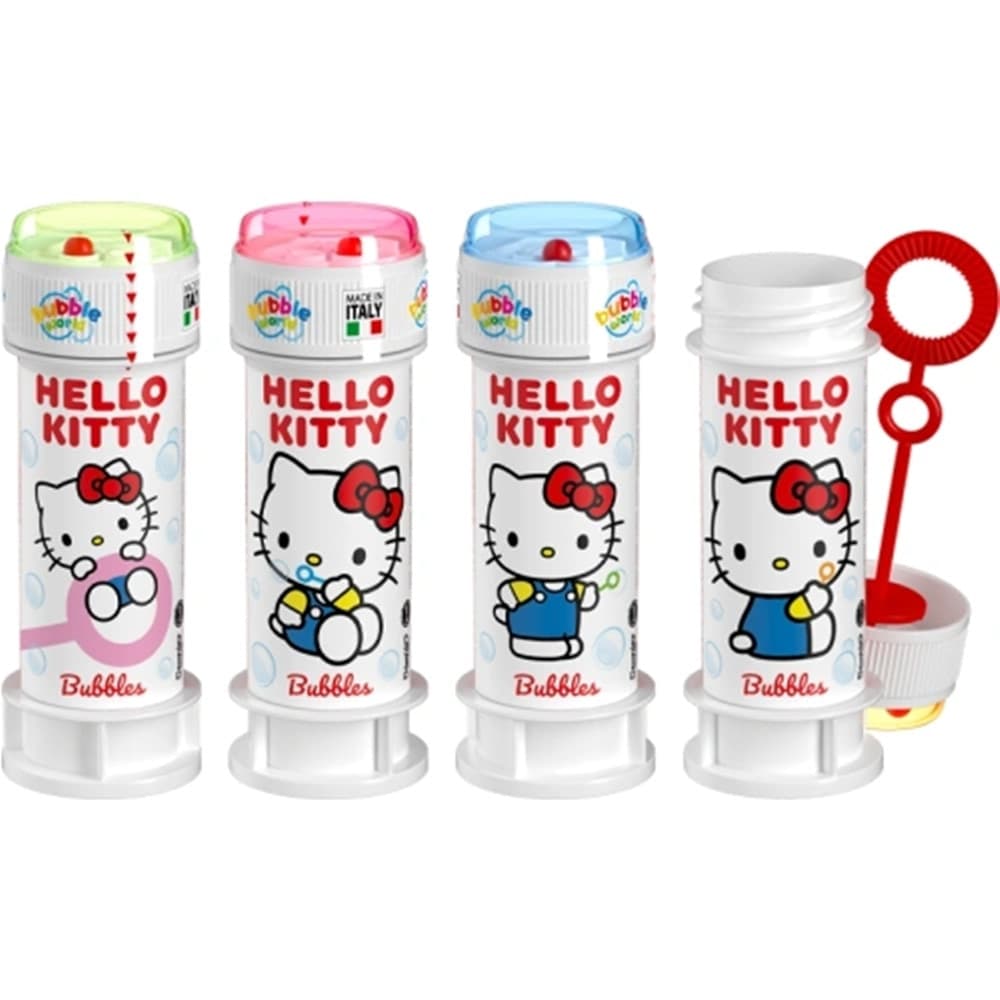 BOLLE DI SAPONE CONFEZIONE DA 36PZ FLACONI 60ML HELLO KITTY PER FESTE GIOCO BAMBINI 008884 - 3