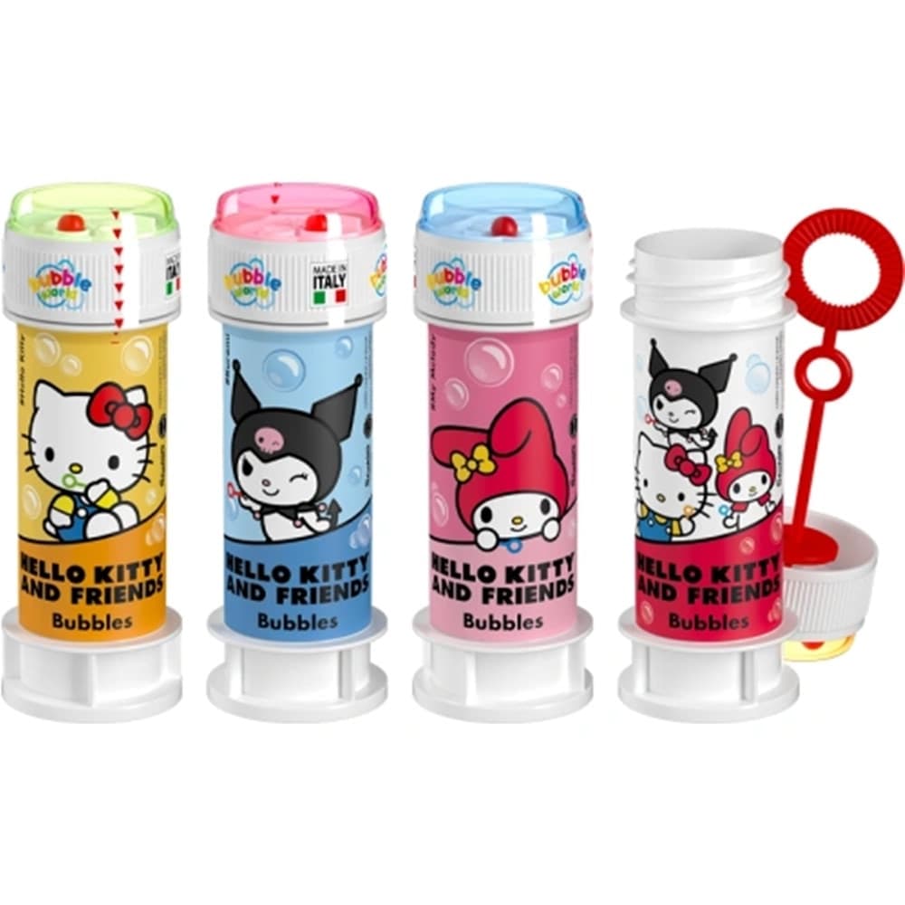 BOLLE DI SAPONE CONFEZIONE DA 36PZ FLACONI 60ML HELLO KITTY & FRIENDS GIOCO BAMBINI 009096 - 3