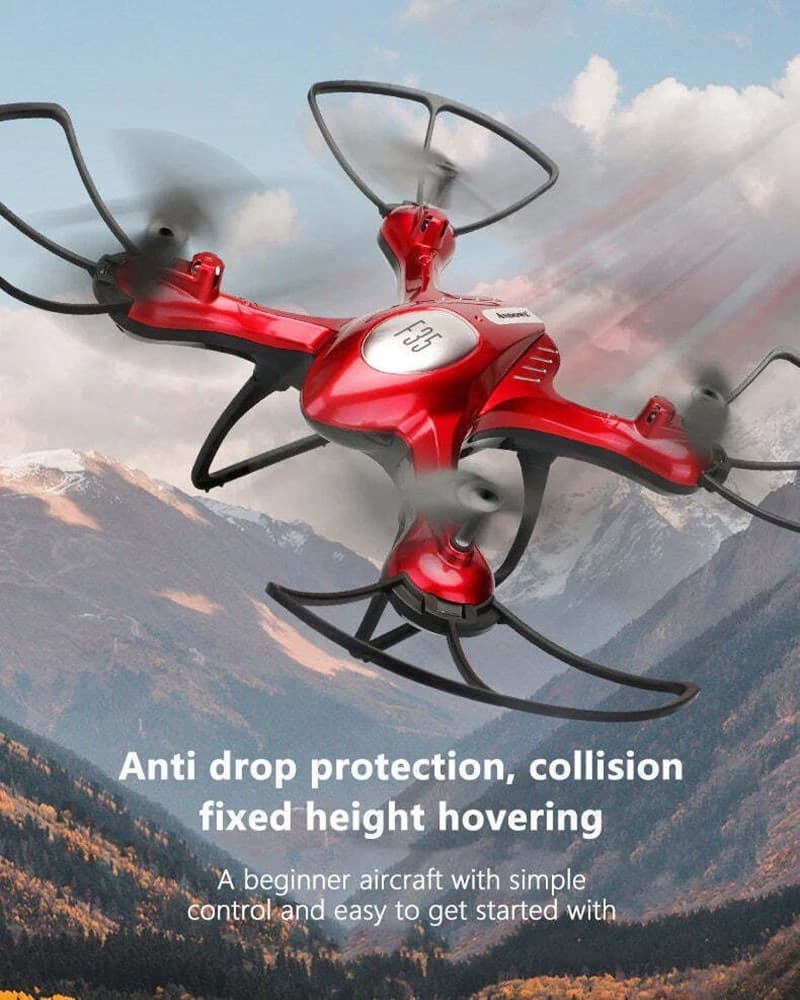 DRONE F35 CON TELECAMERA 4K HD QUADRICOTTERO RC PIEGHEVOLE CONTROLLER A BATTERIA 600MAH - 3