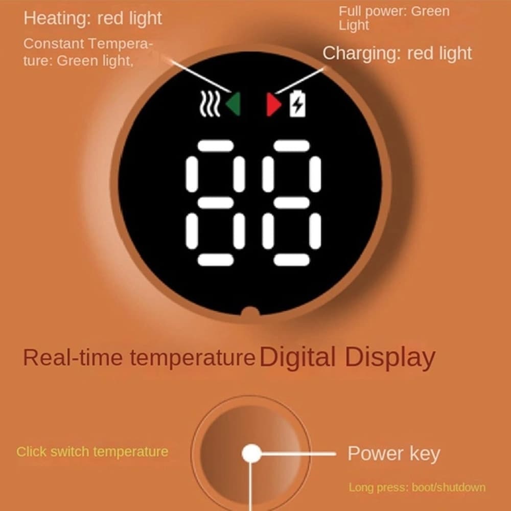 SCALDABIBERON PORTATILE RICARICABILE USB RISCALDAMENTO RAPIDO CON 6 LIVELLI DI TEMPERATURA - 12