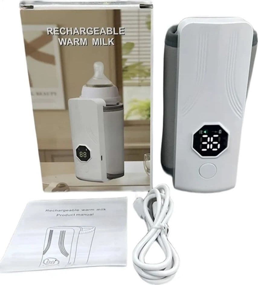 SCALDABIBERON PORTATILE RICARICABILE USB RISCALDAMENTO RAPIDO CON 6 LIVELLI DI TEMPERATURA - 15