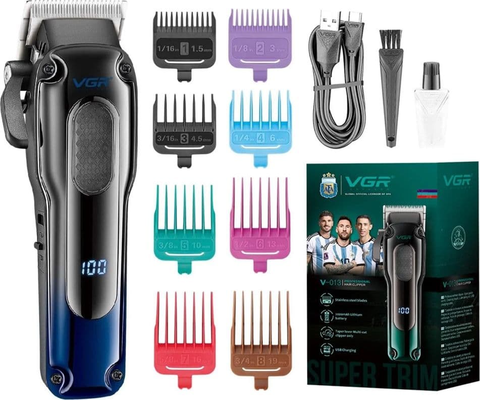 Tagliacapelli Professionale VGR V-013 Clipper Barber Trimmer Fade - 3