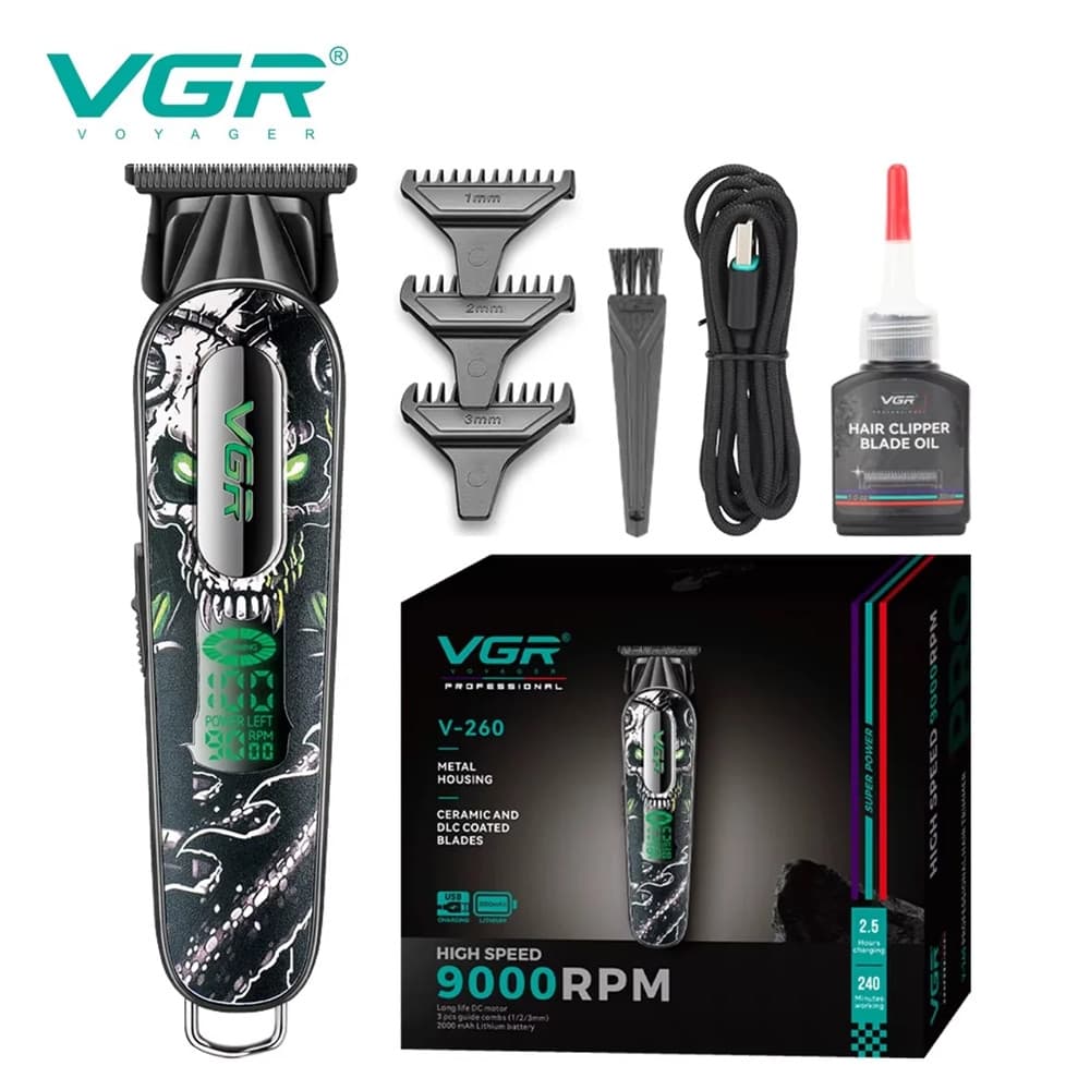 VGR V-260 Trimmer Professionale | Rasoio Tagliacapelli Barber Precisione - 11