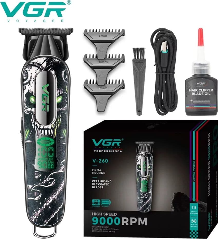 VGR V-260 Trimmer Professionale | Rasoio Tagliacapelli Barber Precisione - 2