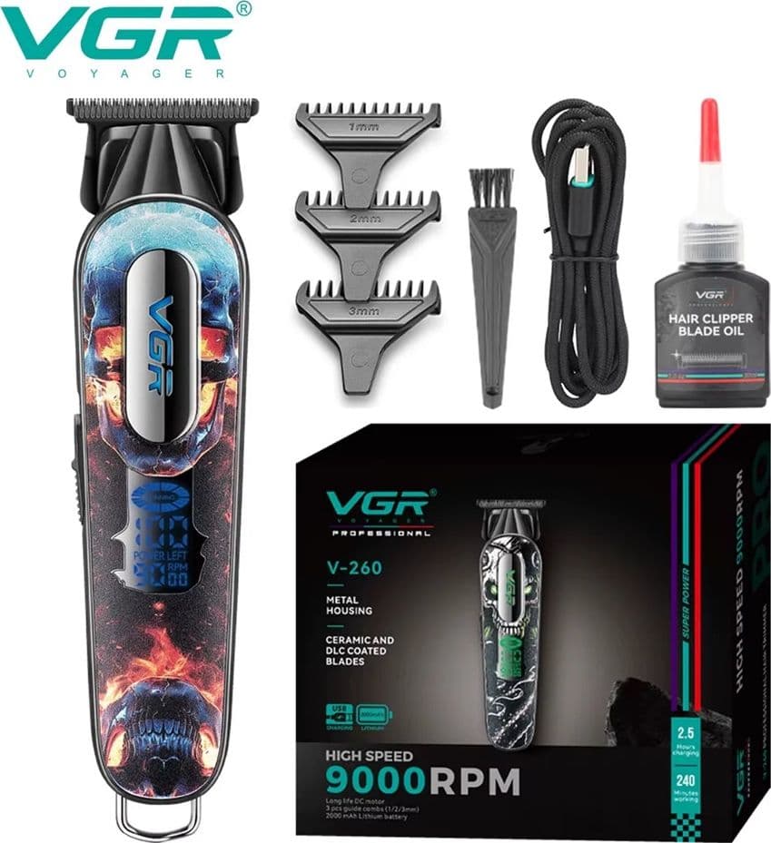 VGR V-260 Trimmer Professionale | Rasoio Tagliacapelli Barber Precisione - 3
