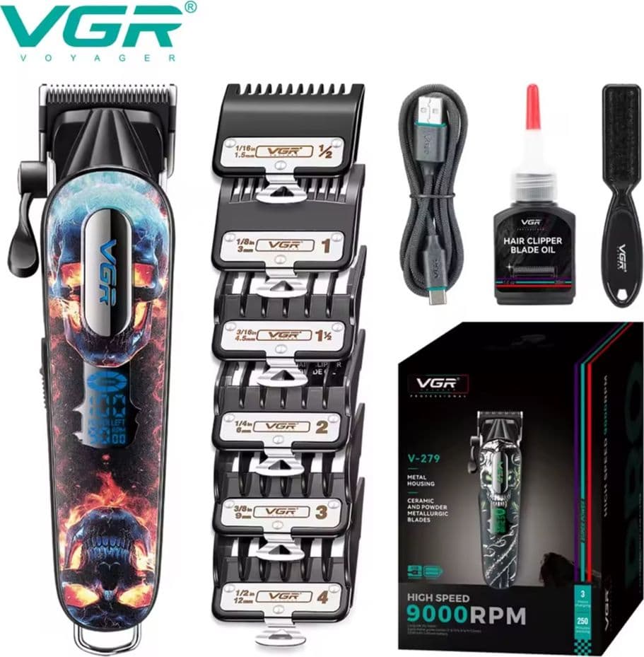 Tagliacapelli Professionale VGR V-279 Clipper Barber Fade Trimmer - 3
