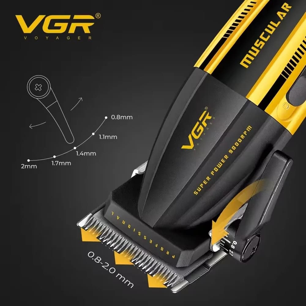 Tagliacapelli Professionale VGR V-285 – Rasoio Barber Clipper Regolabarba - 3