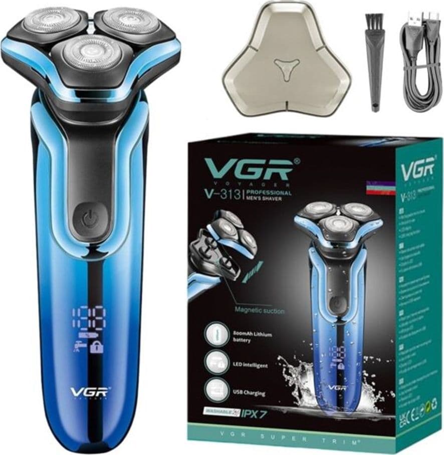 Tagliacapelli professionale Shaver VGR V-313 | Rasoio rotante trimmer barber - 5
