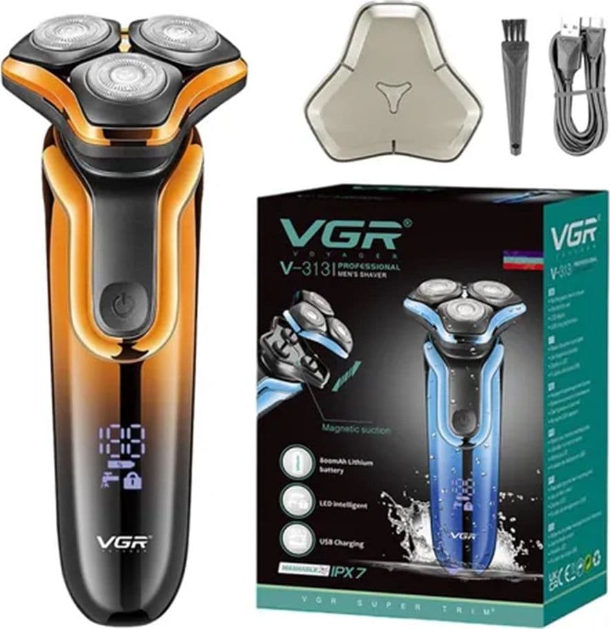 Tagliacapelli professionale Shaver VGR V-313 | Rasoio rotante trimmer barber - 6